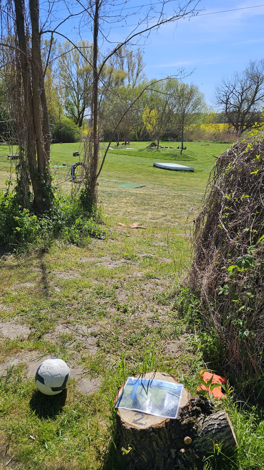 Jamka 2 — pohled z odpaliště, délka 86 m